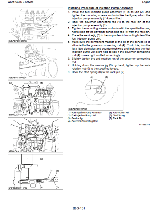 Kubota Kx080-3 Excavator Workshop Service Manual