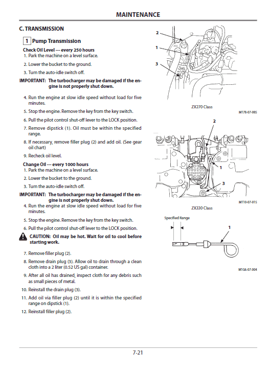 Hitachi Zx200-3, Zx240-3, Zx270-3 Excavator Service Manual