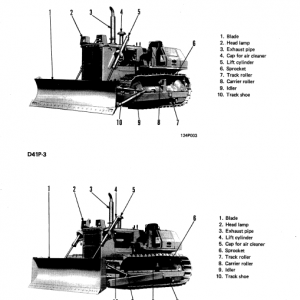 Komatsu D41a-3, D41e-3, D41p-3, D41a-3a Dozer Service Manual