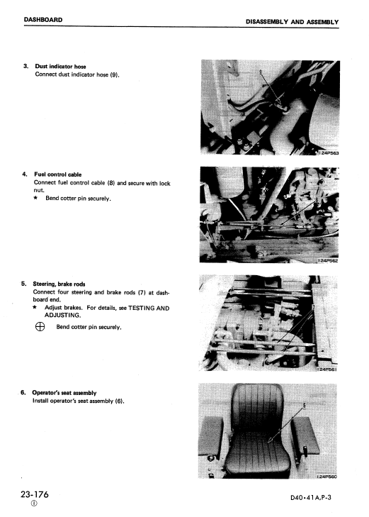 Komatsu D41a-3, D41e-3, D41p-3, D41a-3a Dozer Service Manual