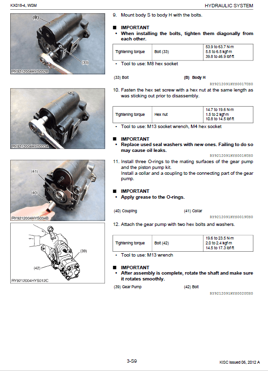 Kubota K018-4 Excavator Workshop Service Manual