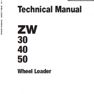 Hitachi Zw30, Zw40, Zw50 Wheel Loader Service Manual