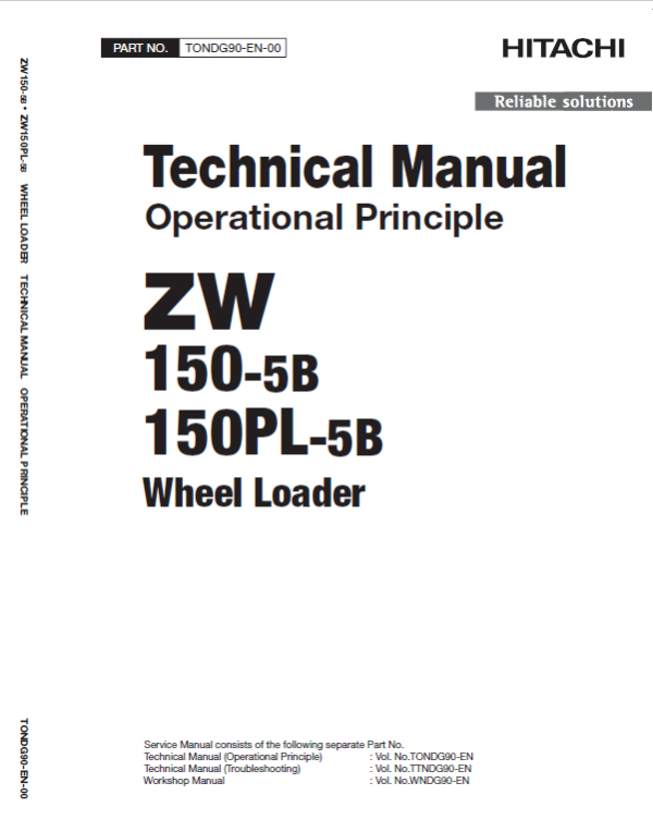 Hitachi Zw150-5b Wheel Loader Service Manual