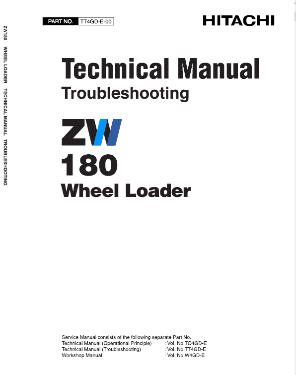 Hitachi Zw180 Wheel Loader Service Manual