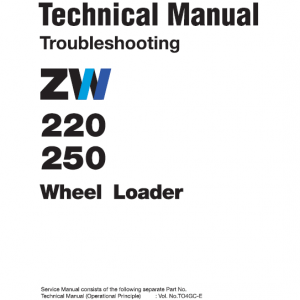 Hitachi Zw220, Zw250 Wheel Loader Service Manual