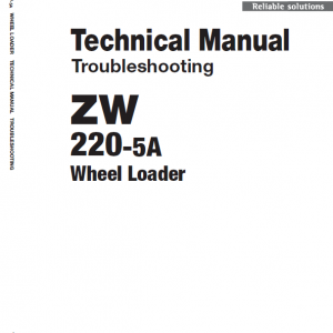 Hitachi Zw220-5a, Zw220-5b Wheel Loader Service Manual