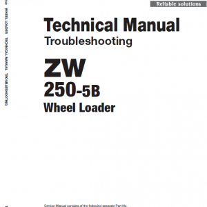 Hitachi Zw250-5b Wheel Loader Service Manual