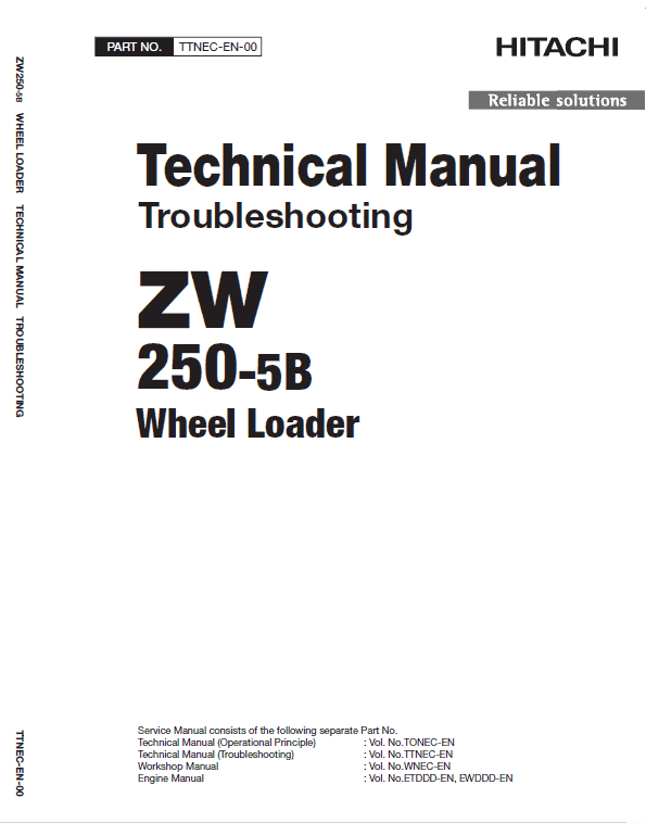 Hitachi Zw250-5b Wheel Loader Service Manual