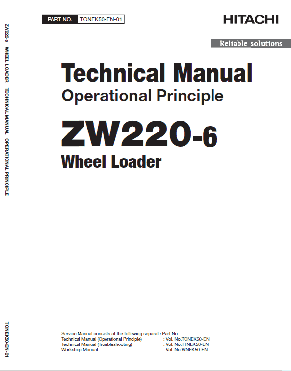 Hitachi Zw220-6 Wheel Loader Service Manual