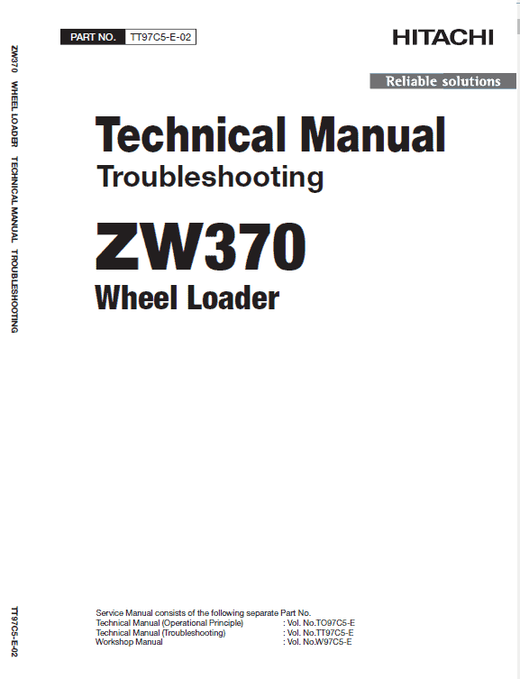 Hitachi Zw370, Zw370-g Wheel Loader Service Manual