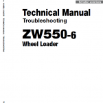 Hitachi Zw550-6 Wheel Loader Service Manual