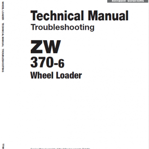 Hitachi Zw370-6 Wheel Loader Service Manual