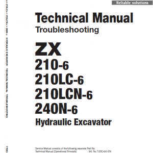 Hitachi Zx210-6, Zx210lc-6, Zx240n-6 Excavator Service Manual