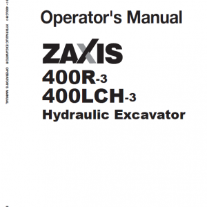 Hitachi Zx400r-3, Zx400lch-3 Excavator Service Manual