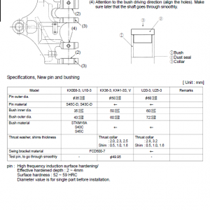 Kubota Kx36-3, Kx41-3s, Kx41-3v Excavator Workshop Manual