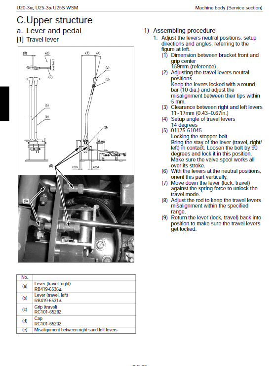 Kubota U25s, U20-3a, U25-3a Workshop Service Manual