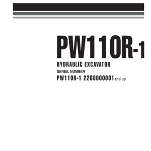 Komatsu Pw110r-1 Excavator Service Manual