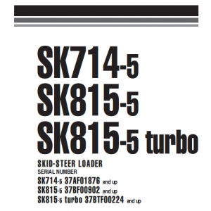 Komatsu Sk714-5, Sk815-5 Skid-steer Loader Service Manual