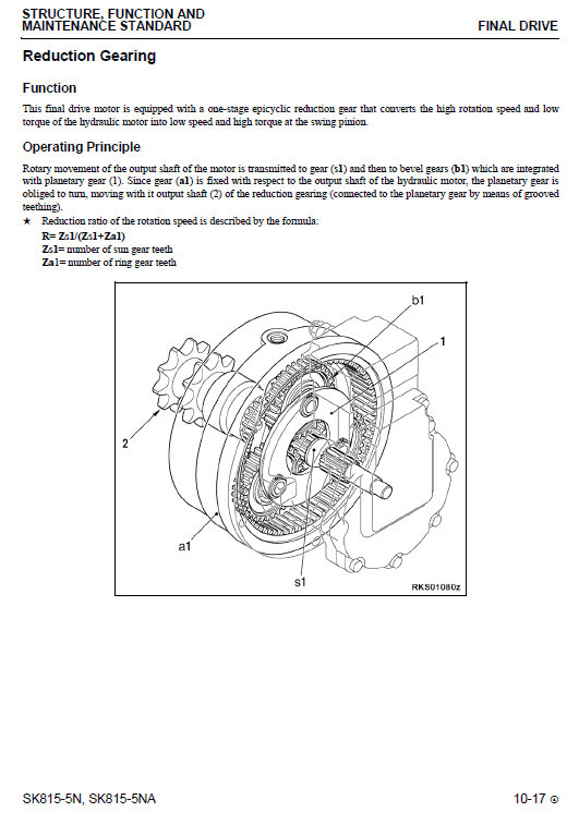 Komatsu Sk815-5n, Sk815-5na Skid-steer Loader Service Manual