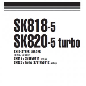 Komatsu Sk818-5, Sk820-5 Skid-steer Loader Service Manual