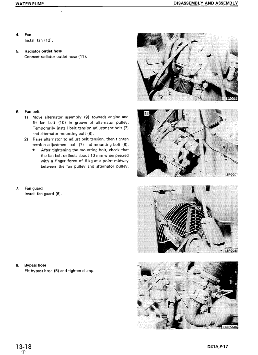 Komatsu D31pl-17, D31pll-17, D31p-17a, D31p-17b Dozer Manual