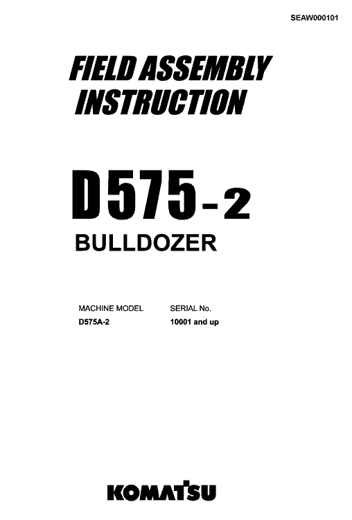 Komatsu D575a-2 Dozer Service Manual