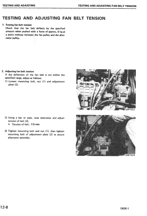 Komatsu D63e-1 Dozer Service Manual