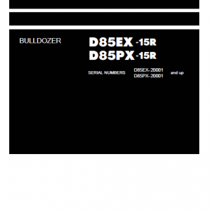 Komatsu D85ex-15, D85px-15 Dozer Service Manual