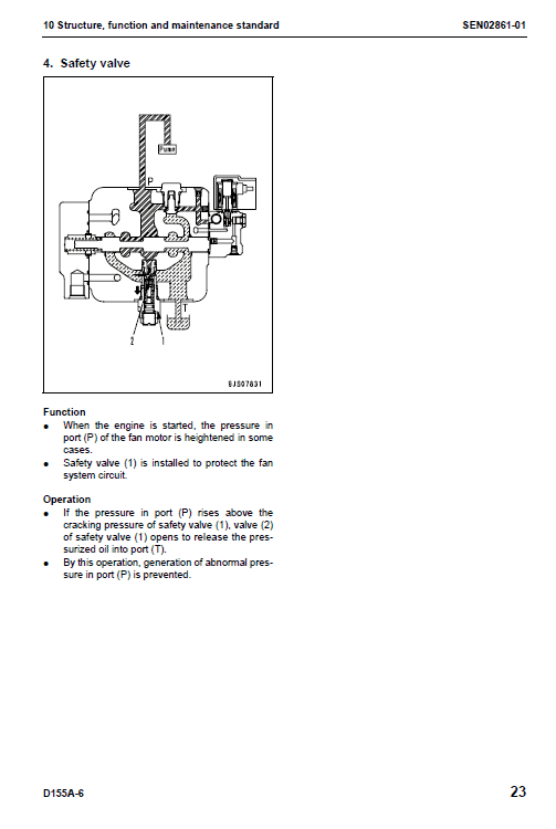 Komatsu D155a-6 Dozer Service Manual