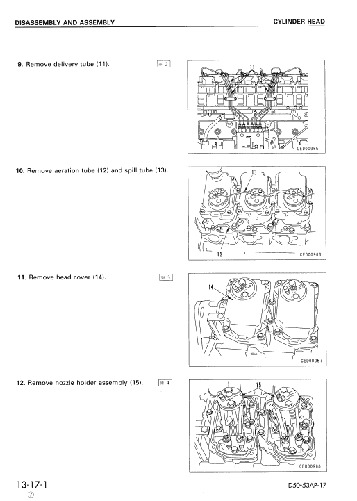 Komatsu D50a-17, D50p-17, D53a-17, D53p-17 Dozer Service Manual