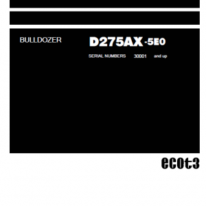 Komatsu D275ax-5, D275ax-5e0 Dozer Service Manual