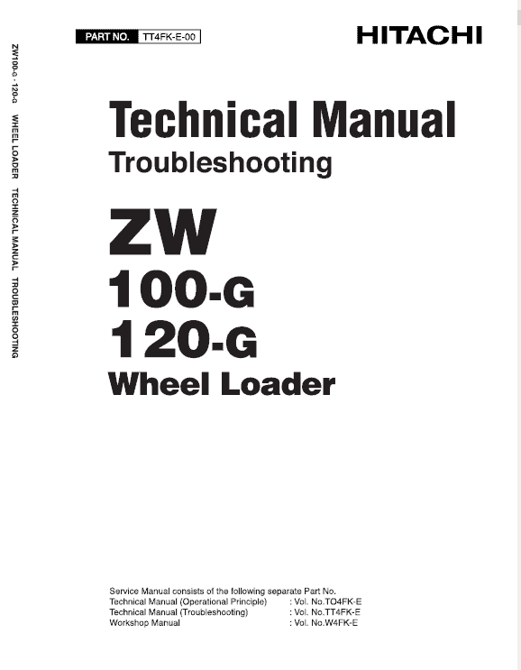 Hitachi Zw100-g, Zw120-g Wheel Loader Service Manual