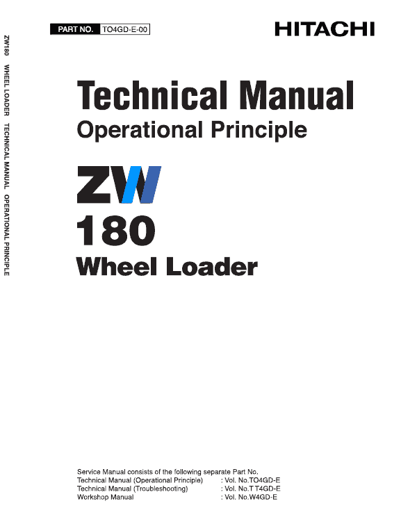 Hitachi Zw180 Wheel Loader Service Manual