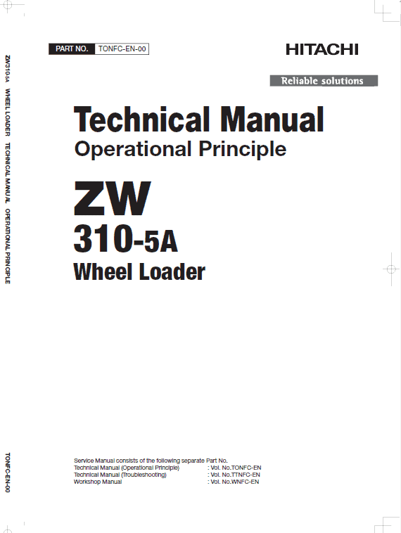 Hitachi Zw310-5a, Zw310-5b Wheel Loader Service Manual