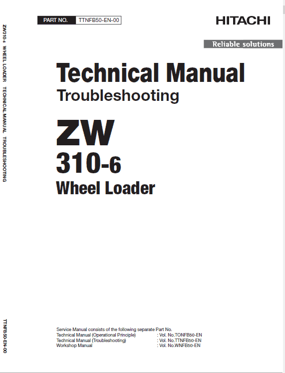 Hitachi Zw310-6 Wheel Loader Service Manual