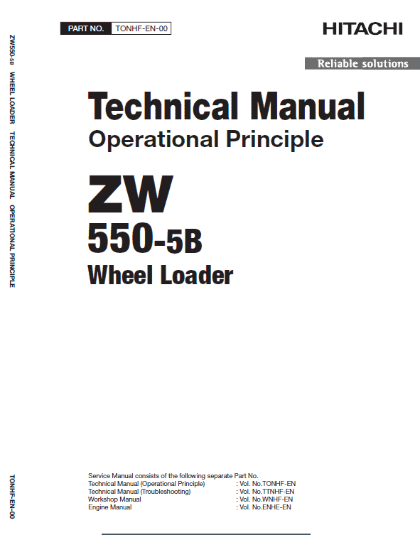 Hitachi Zw550-5b Wheel Loader Service Manual