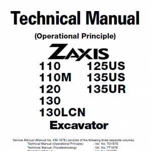 Hitachi Zx125us, Zx135us, Zx135ur Excavator Service Manual