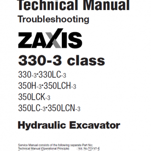 Hitachi Zx330-3, Zx330lc-3 Excavator Service Manual