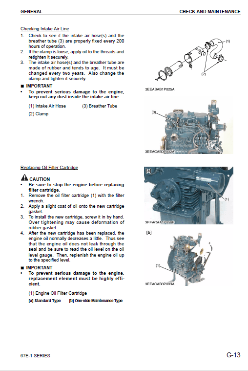 Komatsu 67e-1 Series 3d67e-1a Engine Manual