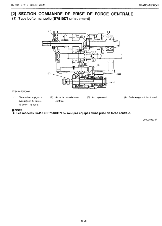 Kubota B7410, B7510, B7610 Tractor Workshop Manual