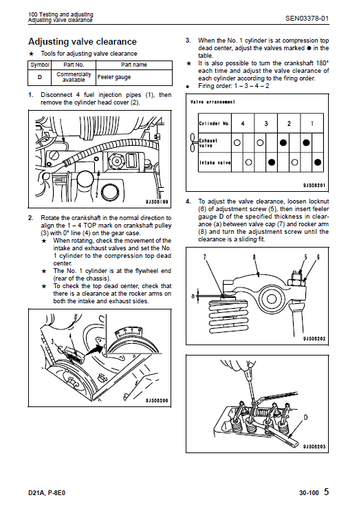 Komatsu D21a-8e0 And D21p-8e0 Dozer Service Manual