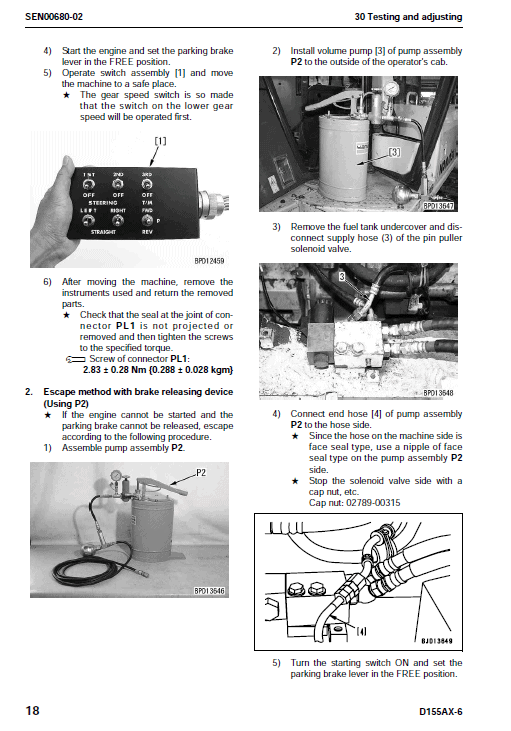 Komatsu D155ax-6 Dozer Service Manual