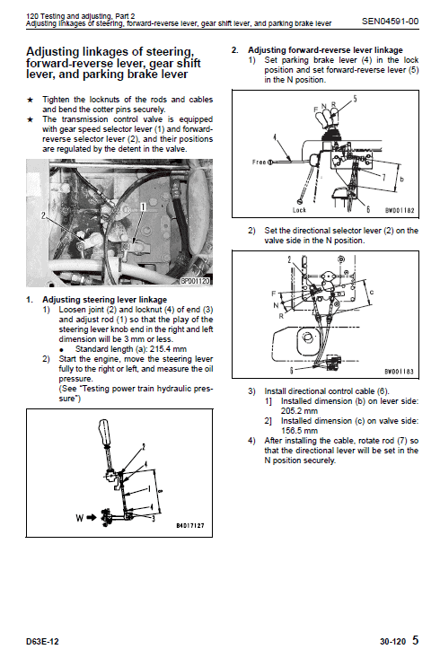 Komatsu D63e-1 Dozer Service Manual