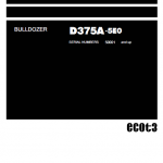 Komatsu D375a-5, D375a-5e0 Dozer Service Manual