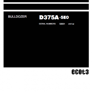 Komatsu D375a-5, D375a-5e0 Dozer Service Manual