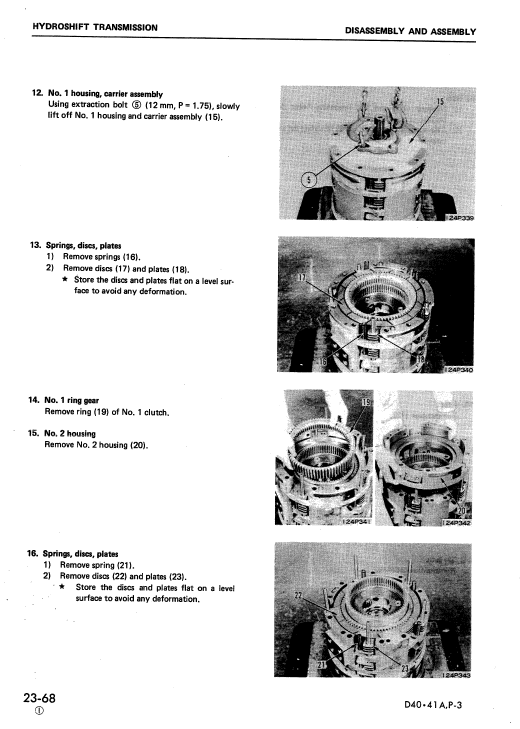 Komatsu D40a-3, D40p-3, D40pl-3, D40pll-3 Dozer Service Manual