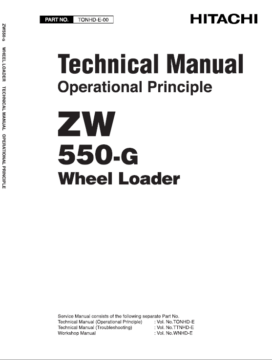 Hitachi Zw550, Zw550-g Wheel Loader Service Manual