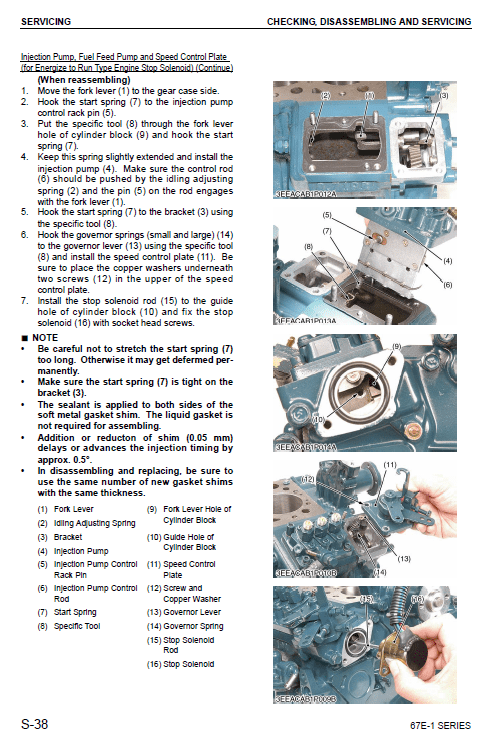 Komatsu 67e-1 Series 3d67e-1a Engine Manual