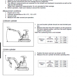 Kubota U35, U35-3 Excavator Workshop Service Manual