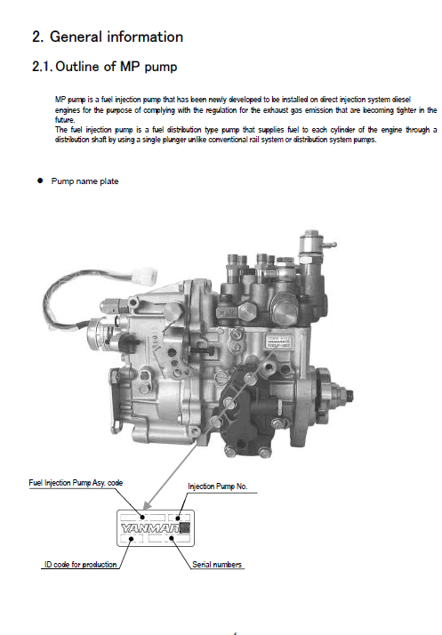 Komatsu 4d88e, 4d98e, 4d106 Series Engine Manual